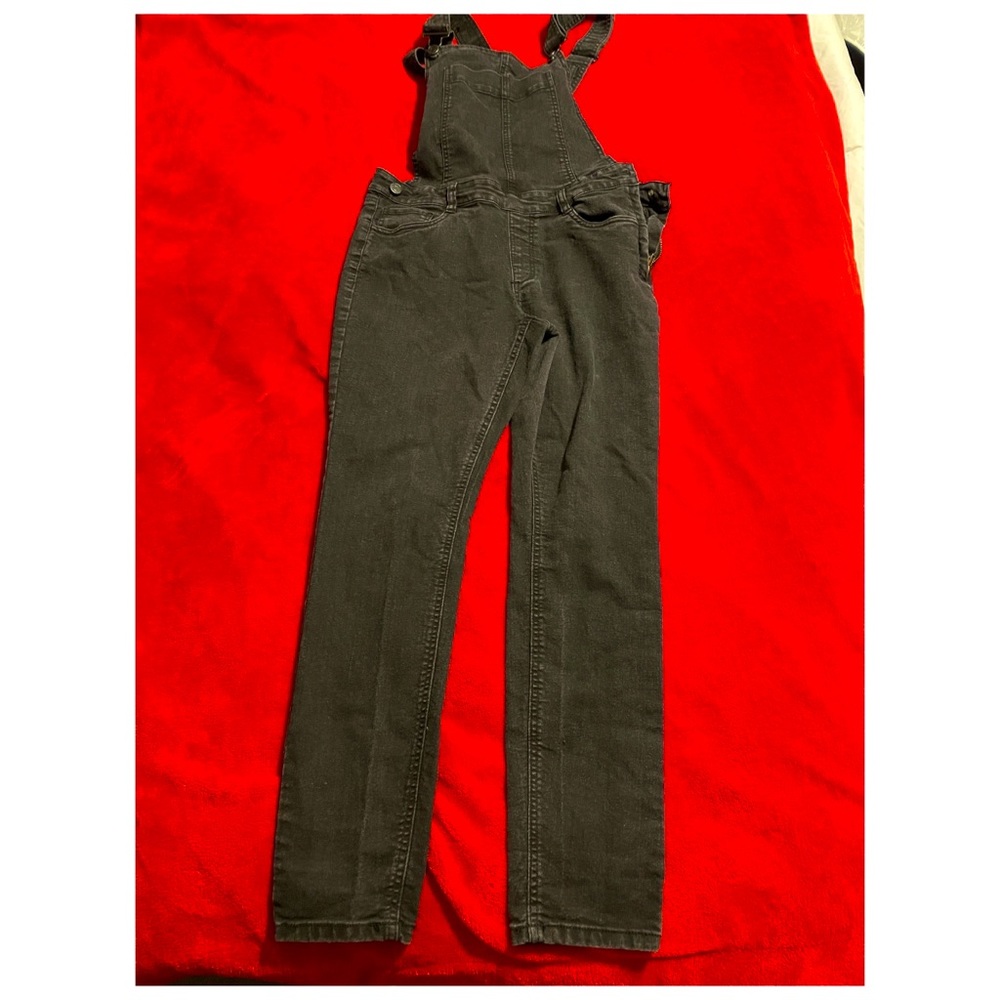 Refuge black denim overalls